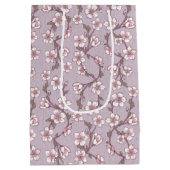 Lavendel Botanische Bloemen Geschenktas – Paarse L Medium Cadeauzakje (Achterkant)