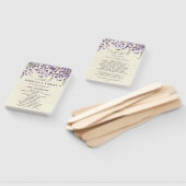 Lavendel botanische bruiloft programma fans handwaaier (Niet-gemonteerd)