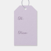  Lavendel Botanische Gelukkige Verjaardag Cadeaulabel (Achterkant)