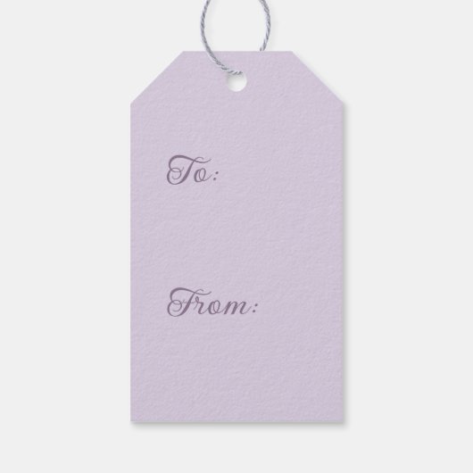  Lavendel Botanische Gelukkige Verjaardag Cadeaulabel (Achterkant)