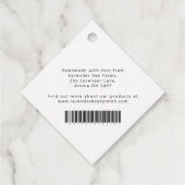 Lavendel botanische kunst kaars ingrediënten barco bedankjes labels (Achterkant)