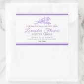 Lavendel botanische lijn art ingrediënten kaars rechthoekige sticker (Tas)