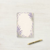Lavendel Botanische Rand Post-it® Notes (Op bureau)