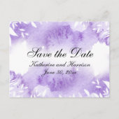 Lavendel Botanische RSVP Bruiloft Aankondigingskaart (Voorkant)