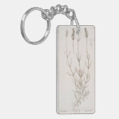 Lavendel botanische tekening sleutelhanger (Voorkant Links)