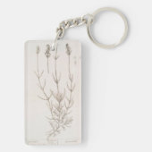 Lavendel botanische tekening sleutelhanger (achterkant)