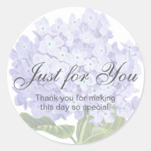 Lavendel Botanische Verjaardag Elegante Dankjewel Ronde Sticker