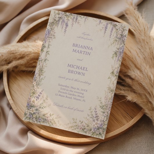 Lavendel Botanische Vintage Kaart