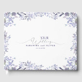 Lavendel Botanische Waterverf bruiloft gastenboek (Voorkant)