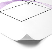 Lavendel Bow Baby shower Guess Vervaldatum Kalende Poster (Hoek)