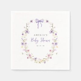 Lavendel Bow Baby shower Wildflower Papier servett Servet