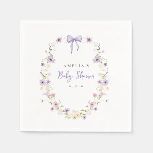 Lavendel Bow Baby shower Wildflower Papier servett Servet