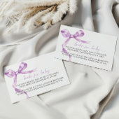 Lavendel Bow Book voor Baby Enclosure Kaart