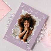 Lavendel Bow Graduation Party Uitnodiging