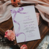 Lavendel Bow Sweet 16 Verjaardag Uitnodiging