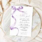 Lavendel Bow Sweet Little Girl Baby shower Kaart