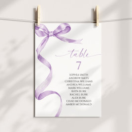 Lavendel Bow Tafelnummer Zitenkaart