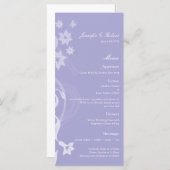 Lavendel Branch Wedding Menu Kaart (Voorkant / Achterkant)