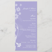 Lavendel Branch Wedding Menu Kaart (Voorkant)