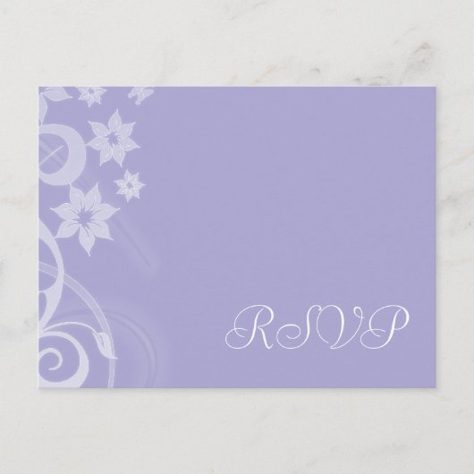Lavendel Branch Wedding RSVP Briefkaarten (Voorkant)