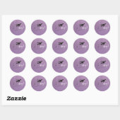 Lavendel Brazilië Paspoort Ronde Sticker (Vel)