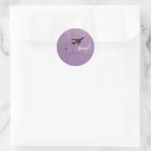 Lavendel Brazilië Paspoort Ronde Sticker (Tas)