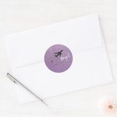 Lavendel Brazilië Paspoort Ronde Sticker (Envelop)