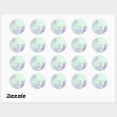 Lavendel Breedblad Mist Ronde Sticker (Vel)