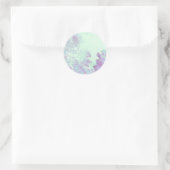 Lavendel Breedblad Mist Ronde Sticker (Tas)