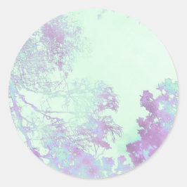 Lavendel Breedblad Mist Ronde Sticker