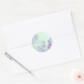 Lavendel Breedblad Mist Ronde Sticker (Envelop)