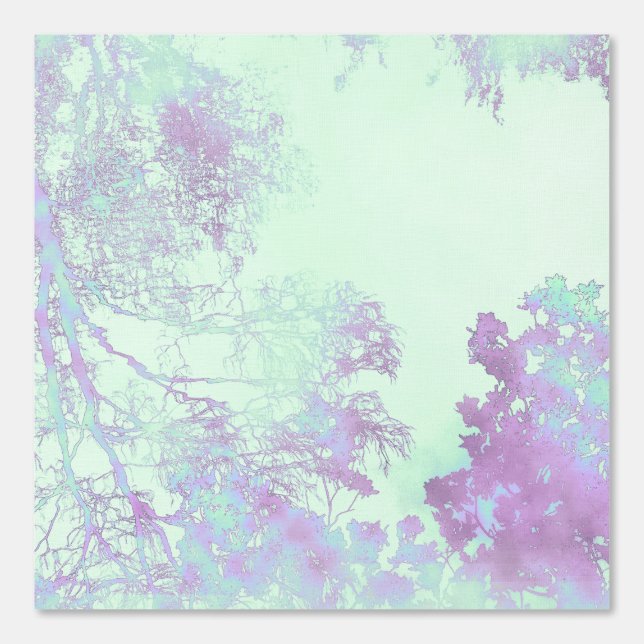Lavendel Breedbladige Mist Behang (Voorkant)