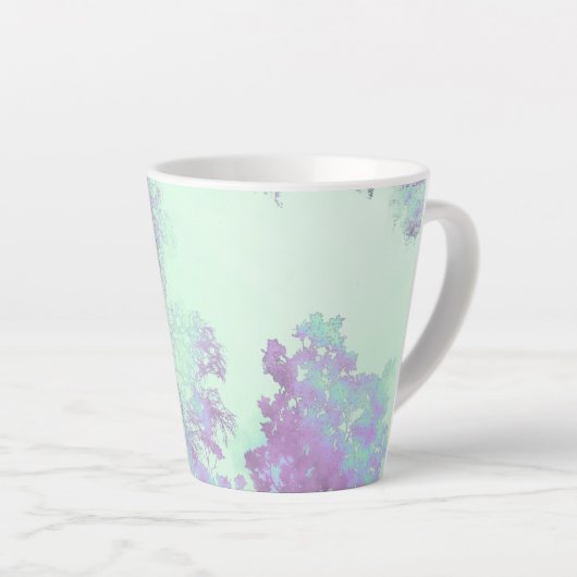 Lavendel Breedbladige Mist Latte Mok (Rechterhoek)