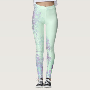 Lavendel Breedbladige Mist Leggings