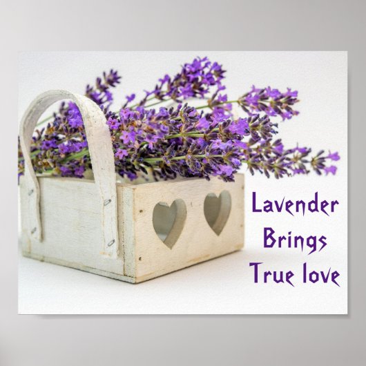 Lavendel brengt ware liefde Poster muurkunst (Voorkant)