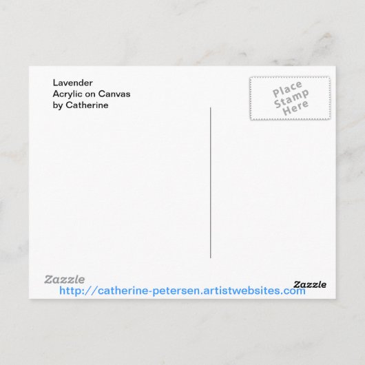 Lavendel Briefkaart (Achterkant)