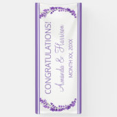 Lavendel Bries Bloemen Bruiloft Spandoek (Verticaal)