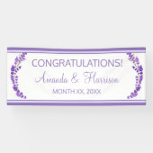 Lavendel Bries Bloemen Bruiloft Spandoek (Horizontaal)