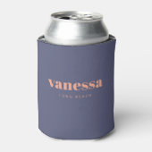 Lavendel Bries Minimal Moderne Klassieke Naam Blikjeskoeler (Blikje Voorkant)
