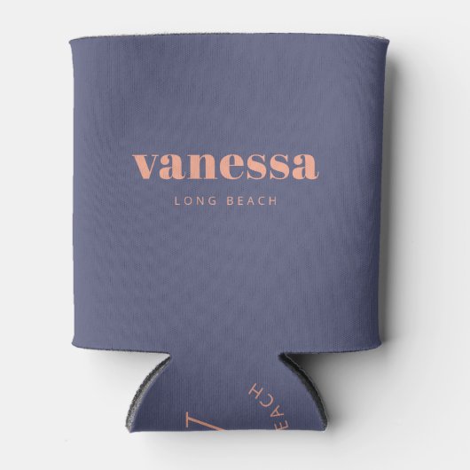 Lavendel Bries Minimal Moderne Klassieke Naam Blikjeskoeler (Voorkant)