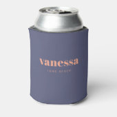 Lavendel Bries Minimal Moderne Klassieke Naam Blikjeskoeler (Blikje Achterkant)