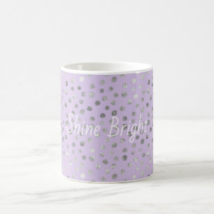 Lavendel Bries Zilveren Stippen Koffiemok