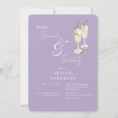 Lavendel Bruids Brunch & Bubble Shower Kaart (Voorkant)