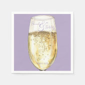 Lavendel Bruids Brunch & Bubbly Douche Cocktail Servet (Voorkant)