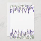 Lavendel Bruids Douche Uitnodiging, bruiloft Kaart (Achterkant)