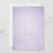Lavendel bruids douche uitnodiging Paarse rustiek (Achterkant)