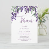  Lavendel bruids doucheuitnodiging Kaart (Staand voorkant)