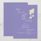 Lavendel Bruidsbrunch & Mousserende Wijn Shower II Kaart (Voorkant / Achterkant)