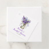 Lavendel bruidsmeisje bruiloft in een pot  bedankjes labels (In situ)