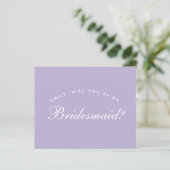 Lavendel Bruidsmeisje Voorstel Eenvoudig Script Bu (Staand voorkant)